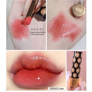 ** พร้อมส่ง** GUCCI Rouge De Beaute Brillant Lipstick 514 Virgina Scarlett