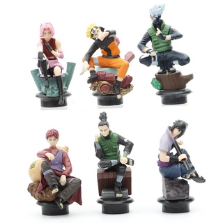 โมเดลฟิกเกอร์ Naruto Chess Stump Scene Edition Chess Piece Naruto Kakashi ของเล่นสําหรับเด็ก