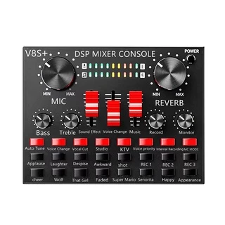 V8S+ Audio Live Sound Card การ์ดเสียง fo Phone Computer USB Headset Microphone rการ์ดเสียงภายนอก