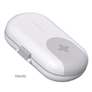 Portable Medicine Storage Box with Pill Cutter for Capsule Travel Elders