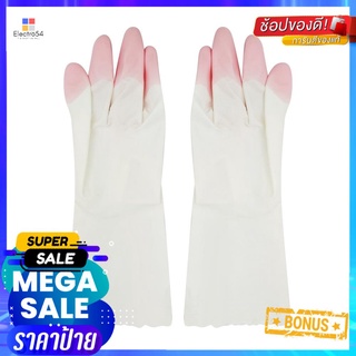 ถุงมือ PVC SHALDAN SIZE M สีขาว/ชมพูPVC GLOVES SHALDAN SIZE M WHITE/PINK