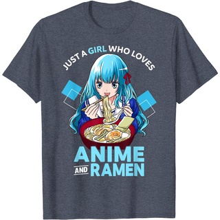 เสื้อยืดแขนสั้นลําลอง พิมพ์ลายอนิเมะ Just A Who Loves Ramen Bowl Teen แฟชั่นสําหรับผู้ชาย