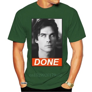 เสื้อยืดวินเทจใหม่ เสื้อยืดลําลอง แขนสั้น พิมพ์ลาย Damon Saatore The Vampire Diaries Chronicles Vampiricas 0013D Ekdjpf9