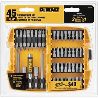 DEWALT : DWTDW2166* ดอกสว่าน Screwdriver Bit Set with Tough Case, 45-Piece