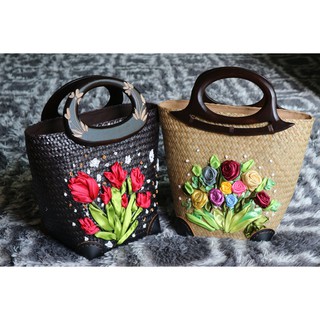 กระเป๋าสาน กระเป๋าถือรักษ์โลก Handmade bag กระเป๋ากระจูด