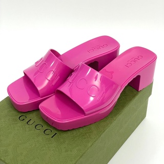 New !!! รองเท้า Gucci jelly sandal with heel