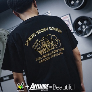 Attitude ATTITUDE เสื้อยืดแขนสั้น ผ้าฝ้ายแท้ พิมพ์ลายกระต่าย JDM RocketBunny RocketBunny 86BRZ