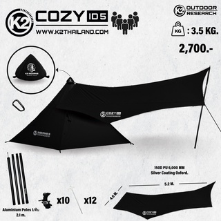 K2 COZY INDIANS 5 ทาร์ปกันแดดกันฝนตรงรุ่นสำหรับเต้นท์ K2 Indians 5