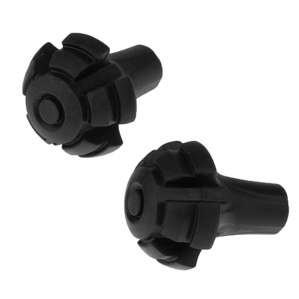 2Pcs AntiSlip Walking Stick Rubber Tips Protectors Replacement for Outdoor Trekking Hiking Pole