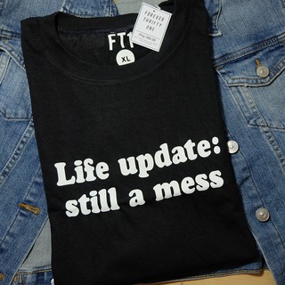 LIFE UPDATE เสื้อเชิ้ตสุนทรียศาสตร์ Tumblr เสื้อเชิ้ต Unisex เสื้อยืดผู้หญิงผู้ชาย #1W