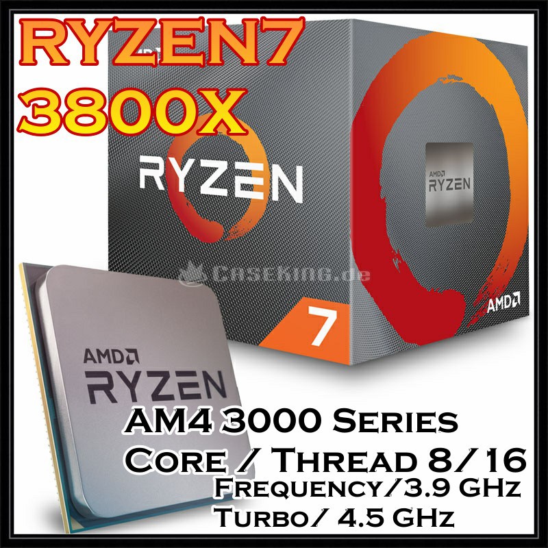 CPU (ซีพียู) AMD AM4 RYZEN7 3800X 3.9 GHz