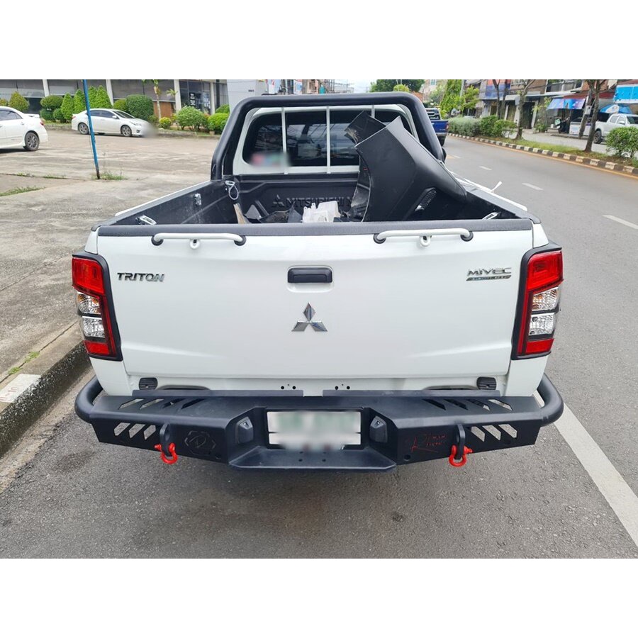 กันชนท้ายไทรทัน  ทุกรุ่น R กันชนออฟโรด triton 2012-2022  กันชนท้ายเหล็กหนา triton rear off road bump