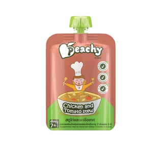 Peachy อาหารเสริมสำหรับเด็กพีชชี่ รสสตูไก่และมะเขือเทศ  1 ถุง (R11)