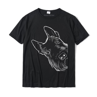 เสื้อยืด คอกลม ผ้าฝ้าย พิมพ์ลาย Scottie Dog Scottish Terrier แฟชั่นสําหรับผู้หญิงSize S-5XL