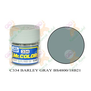 สีสูตรทินเนอร์ Mr.hobby Mr.color C334 Barley Gray BS4800/18B21 Semi-Gloss 10ml