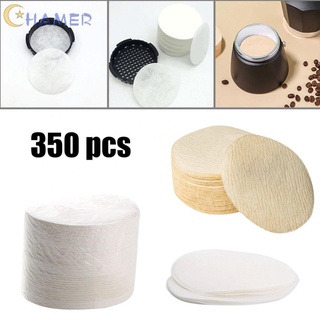 CHAMER- ~Espresso Maker For Aeropress Coffee Filter Papers Round White 350pcs 64mm【CHAMER-Home】