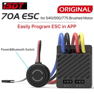 Isdt ESC70 มอเตอร์แปรงถ่าน กันน้ํา 70A ESC 2~3S BEC ปรับได้ 540 550 775 สําหรับรถบังคับ 1/8 1/10