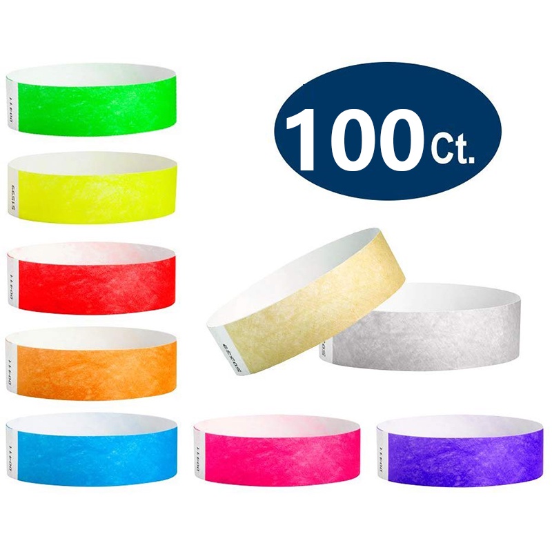 100 ชิ้น / เซต สร้อยข้อมือกิจกรรม แบบใช้แล้วทิ้ง สายรัดข้อมือ Tyvek สร้อยข้อมือดูปองท์ กระดาษ ว่ายน้ํา ปาร์ตี้ รีสอร์ท กระดาษกันน้ํา VIP สติกเกอร์มื
