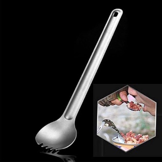 [Ruibull] Titanium Fork Long Handle Fork Outdoor Camping Spork Tableware Picnic Fork Hot Sale