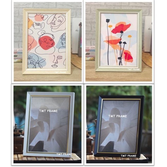กรอบรูป ใส่รูปภาพขนาด A3(29.7x42 cm ),10x15",12x15",12x16",12x18" ^^พร้อมกระจกใสด้านหน้า^^สำหรับเป็นของขวัญ