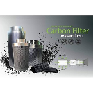 Carbon Filters กรองคาร์บอน ขนาด 4 , 6 , 8 นิ้ว สำหรับกรองกลิ่นไม่พึ่งประสงค์