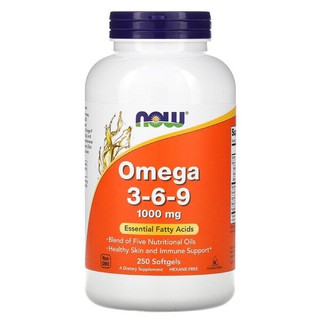 💥Pre order💫🇺🇸 Now Foods, Omega 3-6-9, 1,000 mg, 250 Softgels