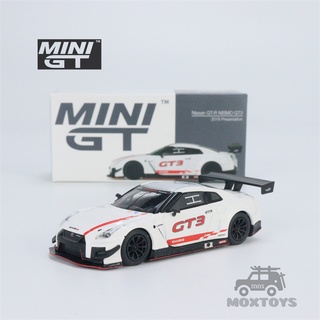 โมเดลรถยนต์ MINI GT 1:64 Nissan GT-R NISMO GT3 2018 LHD ของเล่นสําหรับเด็ก