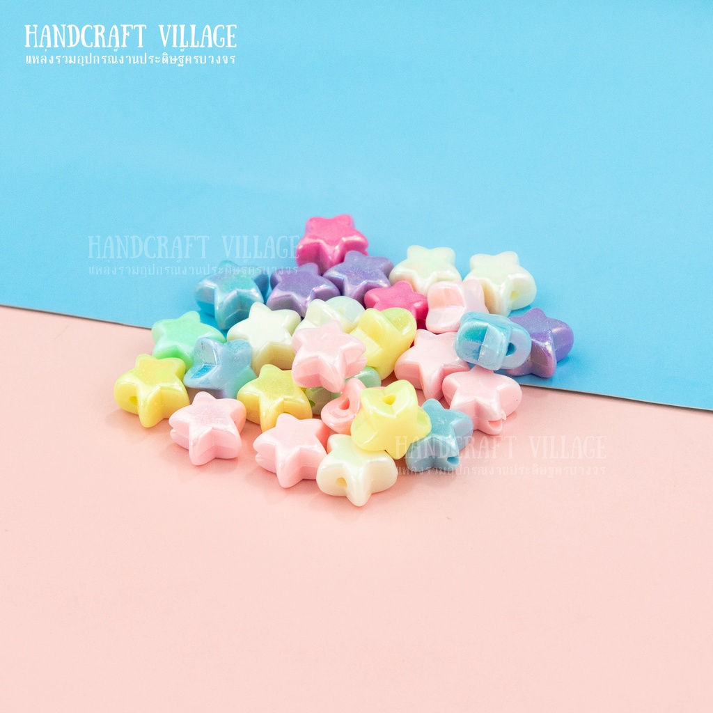 ลูกปัดพาสเทลเหลือบรุ้ง แพ็ค50กรัม/100กรัม ลูกปัดตกแต่ง ลูกปัดหัวใจ ดาว ลูกปัดร้อยสายคล้องแมส ลูกปัดร้อยเชือก โฮโลแกรม - รูปที่ 4