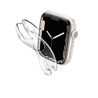 Miimall เคส Apple Watch 7 6 ป้องกันหน้าจอ TPU แบบนิ่ม สําหรับ iWatch Series 7 41 มม. 45 มม. 40 มม. 44 มม.