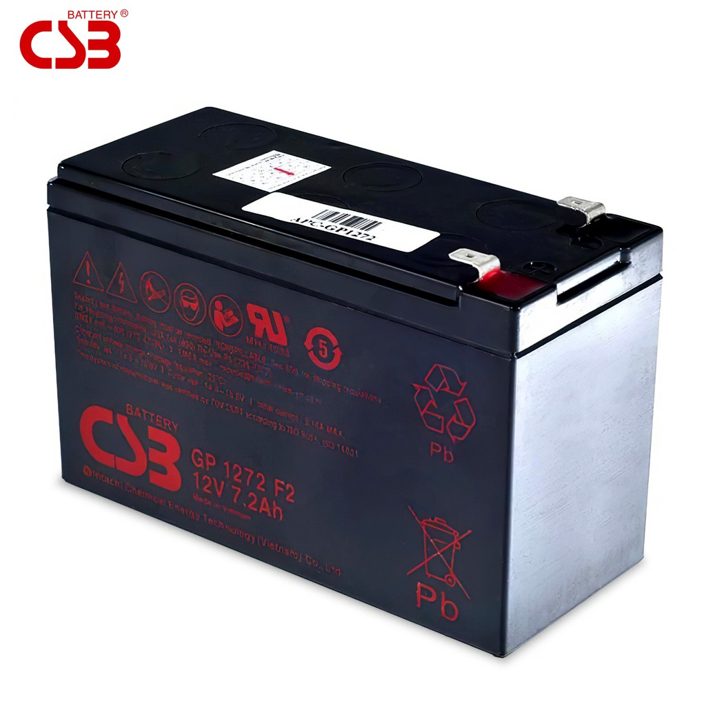 CSB APC GP1272 Battery 7.2Ah 12V สำหรับเครื่องสำรองไฟฟ้า UPS