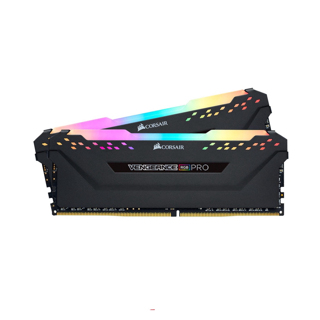 Corsair VENGEANCE RGB PRO 32GB (2x16GB) DDR4 DRAM 3600MHz C18 Memory Kit (CMW32GX4M2C3000C18) (แรมพีซี) - ดำ