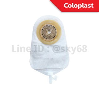 ถุงถ่ายปัสสาวะ ยี่ห้อโคโลพลาส (Coloplast) รหัสสินค้าข้างกล่อง 5585 มีก๊อกปลายถุง แบบแป้นติดถุงหรือแบบชิ้นเดียวขายแยกชิ้น