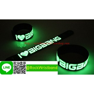 BIGBANG ขายริสแบนด์เรืองแสง บิกแบง BBG56GA Wristband สายรัดข้อมือวงร็อค