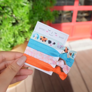 Hair tie "When i was a child" set 4 pcs.