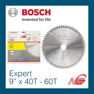 ใบเลื่อยวงเดือน BOSCH 9" 40 ฟัน - 60 ฟัน  Expert for Wood