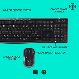 ⚡️คีย์บอร์ดและเมาส์ไร้สาย⚡️ LOGITECH MK270R Wireless Combo Mouse + Keyboard (คีย์ไทย-อังกฤษ) ประกัน 3 ปี