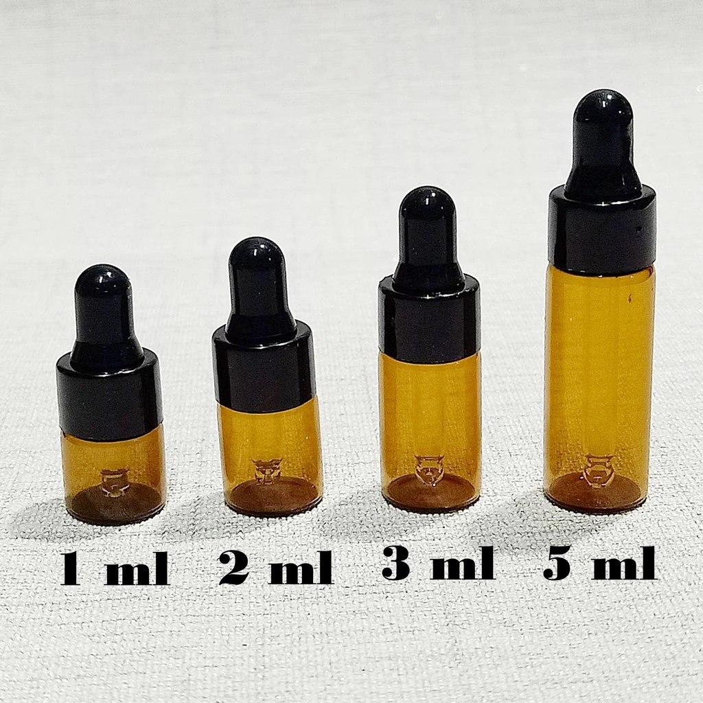 ขวดแก้วสีชา จุกดรอปเปอร์ 1/2/3/5ml เติมได้ ใช้ซ้ำได้ thumbnail 3