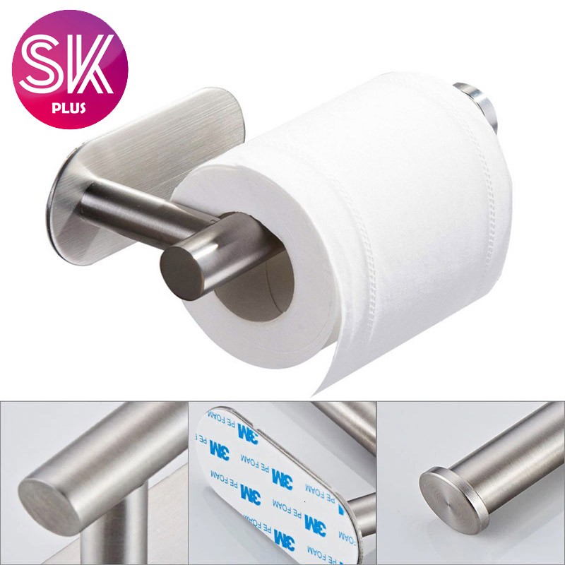 SKPLUS ที่ใส่กระดาษชําระสแตนเลสกาวตนเองห้องน้ําผ้าขนหนูกระดาษที่ใส่ม้วนผนัง