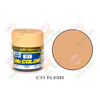 สีสูตรทินเนอร์ Mr.hobby Mr.color C51 Flesh Semi-Gloss ml