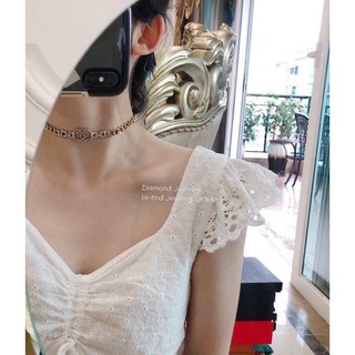 Chanel Choker โช็คชาแนลงานออริ 1:1 ประดับอะไหล่โลโก้ชาแนล งานอย่างดี