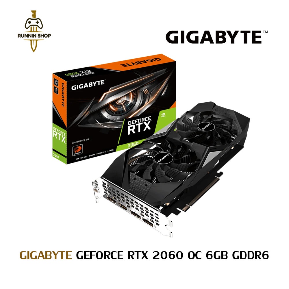 สินค้ามือสอง Vga การ์ดแสดงผล Gigabyte Geforce Rtx 2060 Oc 6gb Gddr6 Runninshop Thaipick