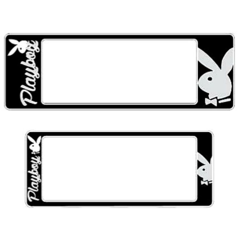 กรอบป้ายทะเบียนรถยนต์  #Playboyกันน้ำได้100% (สีเทา)CD-9999