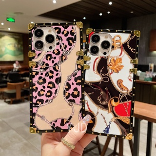 Yjd เคสโทรศัพท์มือถือ ขอบตรง กันกระแทก ลายเสือดาว สีทอง สําหรับ Huawei Nova 10 Pro Nova 9 SE Nova 9 Pro Nova 8i