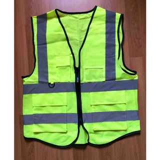 F09a  Reflective Vest、เสื้อกั๊กสะท้อนแสง Safety Vest (ผ้าตาข่าย)