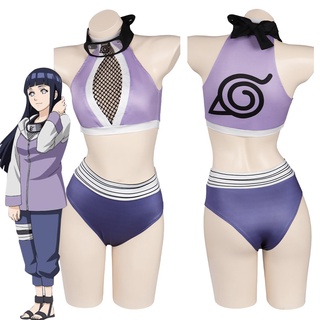 พร้อมส่ง Hinata Hyuga ชุดว่ายน้ําคอสเพลย์ เซ็กซี่ สําหรับปาร์ตี้ฮาโลวีน