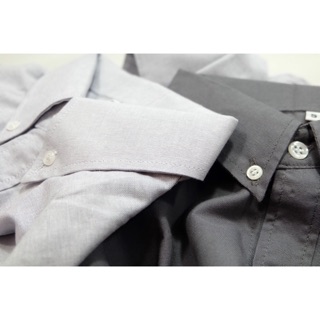 oxford shirts unisex โทนสีเทา⚫️⚪️