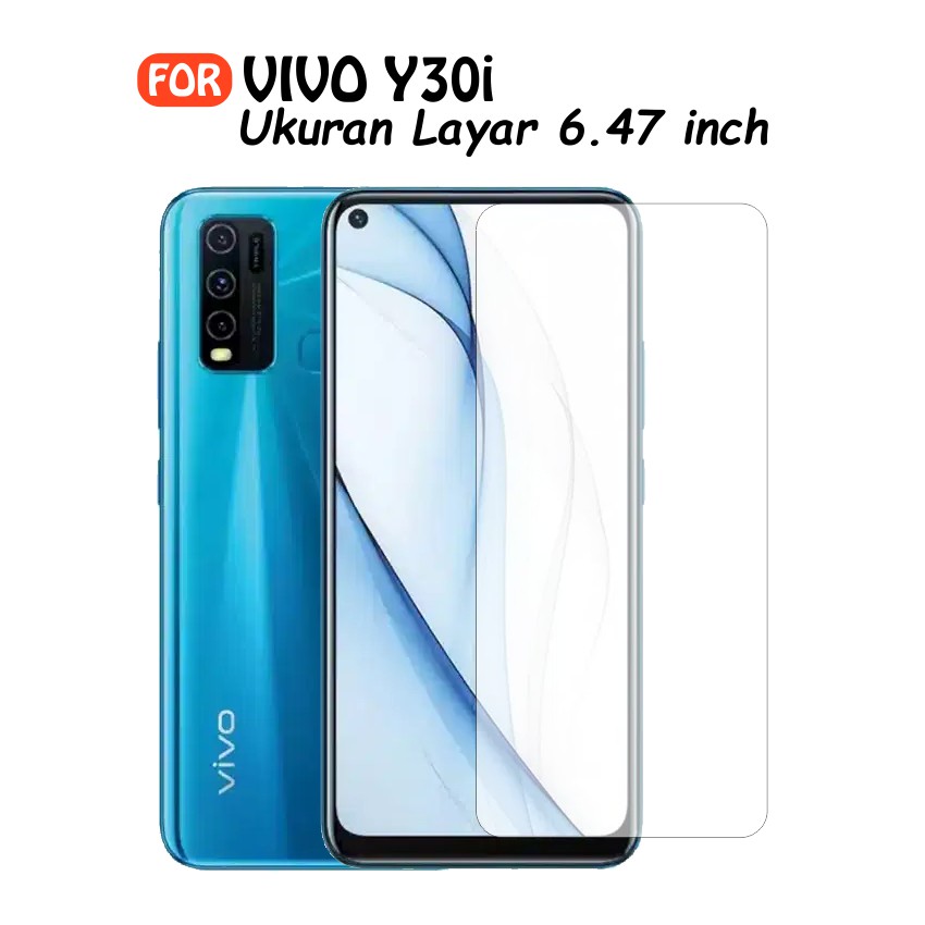 CASE888 กระจกนิรภัย 5D 6D 9D 21D Vivo Y30i Full Coverage Ultra HD - สีดํา