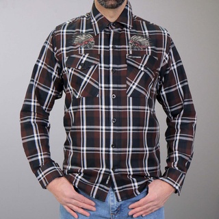 เสื้อเชิ้ตลายสก็อต เชิ้ตแขนยาว HOT LEATHERS FLANNEL LONG SLEEVE HEADDRESS