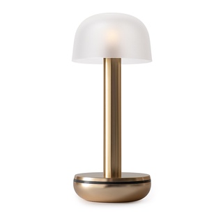 Humble Two Table Light Gold Glass Frosted/ Gold Glass Smoked/ Titanium  Frosted/  Titanium Smoked