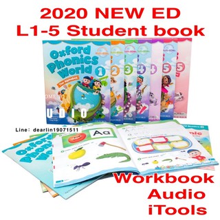 Oxford Phonics World Level1-5: 5Student Book +5workbook 10books 2020 NEW ED